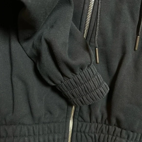 Nike Air Hooded Jacket Black Cropped XS Full Zip - Picture 6 of 8